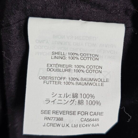 J. Crew‎ Ruffle Sleeveless Eyelet Button-Front Midi Dress Cotton Black Womens 6 - Picture 7 of 13